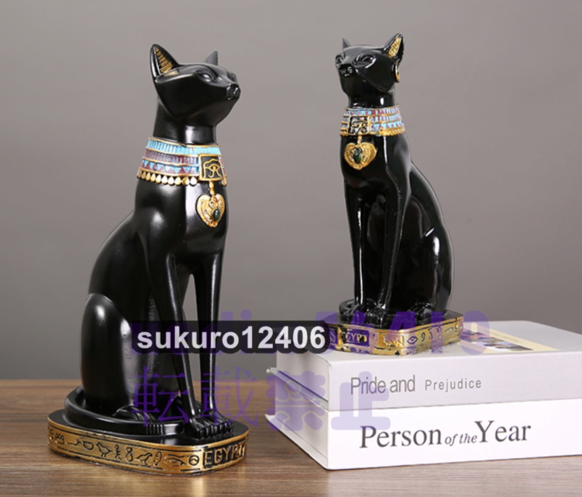 エジプト女神 バステト インテリア置物彫刻ネコ彫像古代文明オブジェ雑貨飾拍卖