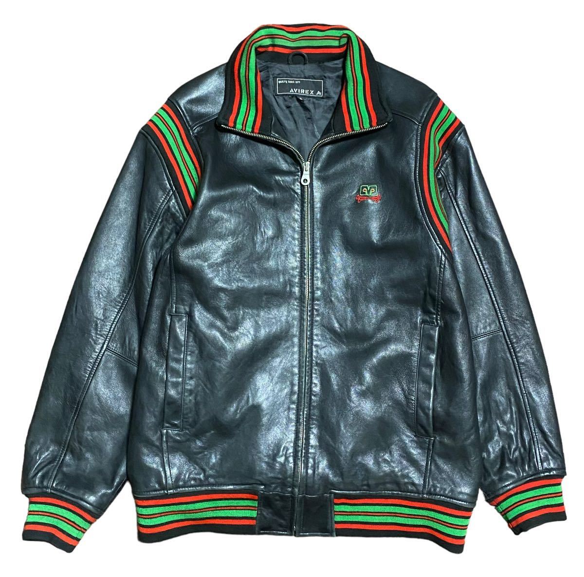 別注品 AVIREX MURO アビレックス ムロ シープスキン レザージャケット XL拍卖