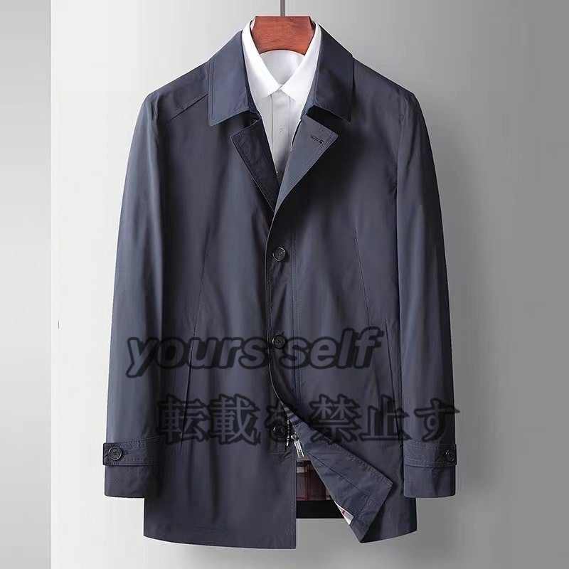 ●大人気◆メンズコート チェスターコート 新品 テーラードジャケット スプリングコート無地 ビジネス 春夏秋 通勤 スーツ 紳士 ネイビー 2拍卖
