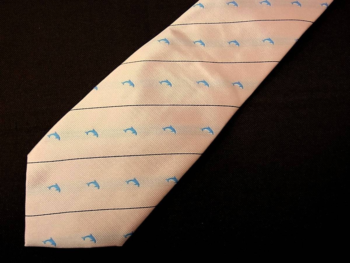 ♪KA0655♪美品【ふれあいラグーン・イルカ】ネクタイ♪拍卖