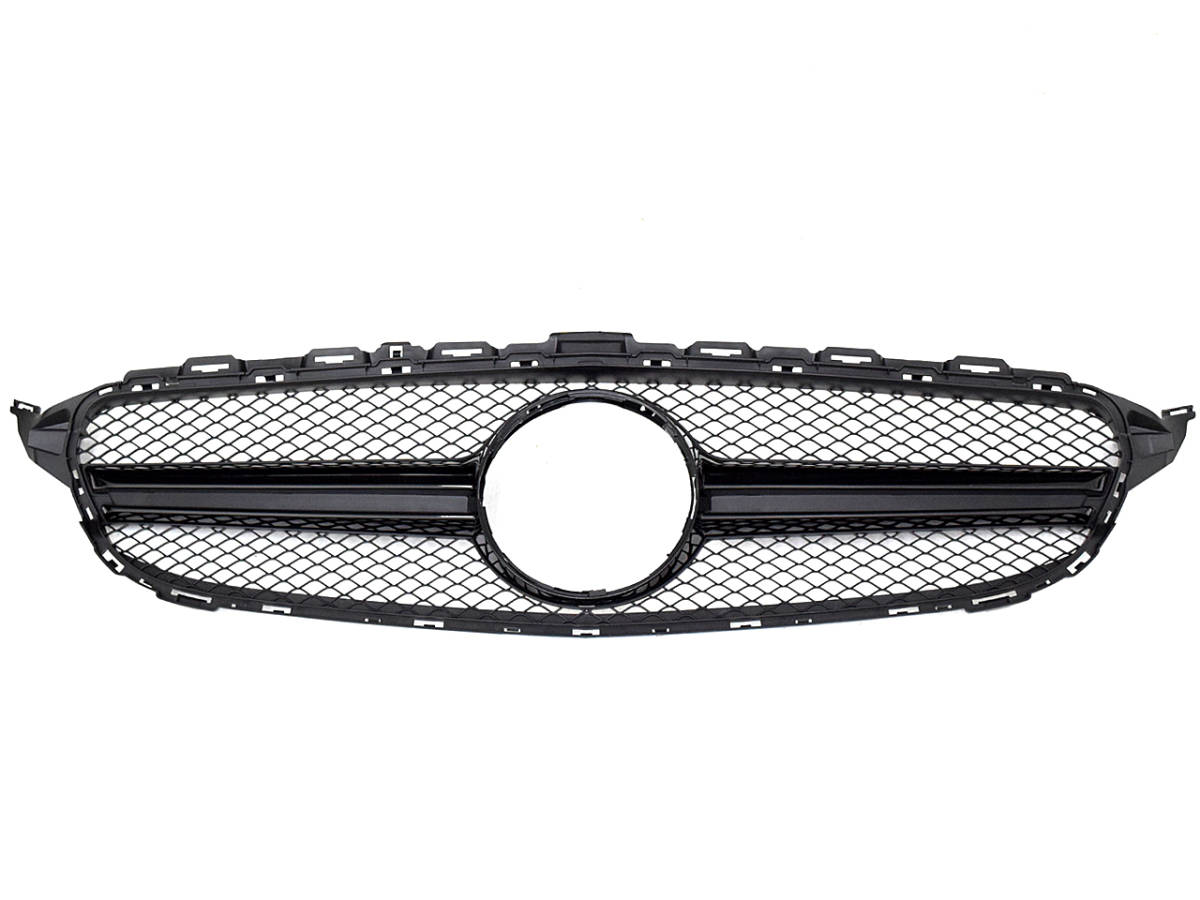 W205 C63type グリル フロント ブラック フィン メルセデス ベンツ Cクラス 前期 国内発送 即納 カスタム 外装 フェイスチェンジ パーツ拍卖