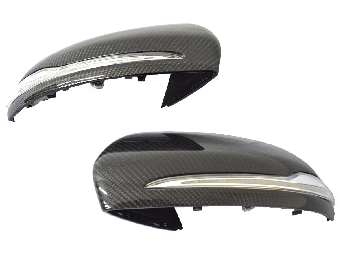 W205 ミラー カバー カーボン 純正ウインカー付 左ハンドル用 メルセデス ベンツ Cクラス 国内発送 即納 カスタム サイド パーツ 外装拍卖