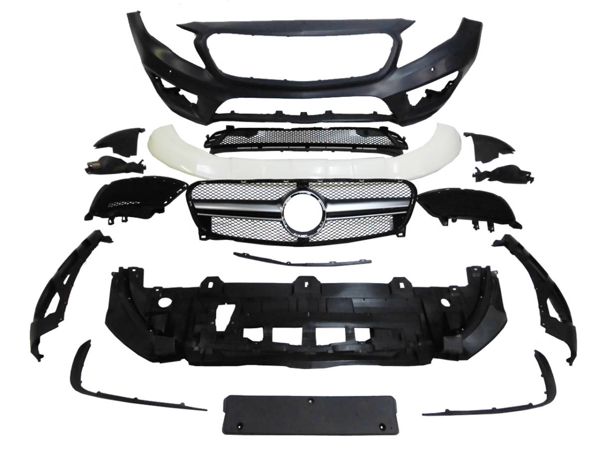 X156 フロント バンパー グリル リア バンパー ディフューザー マフラーカッター GLA45type ベンツ GLAクラス カスタム エアロ 外装 部品拍卖