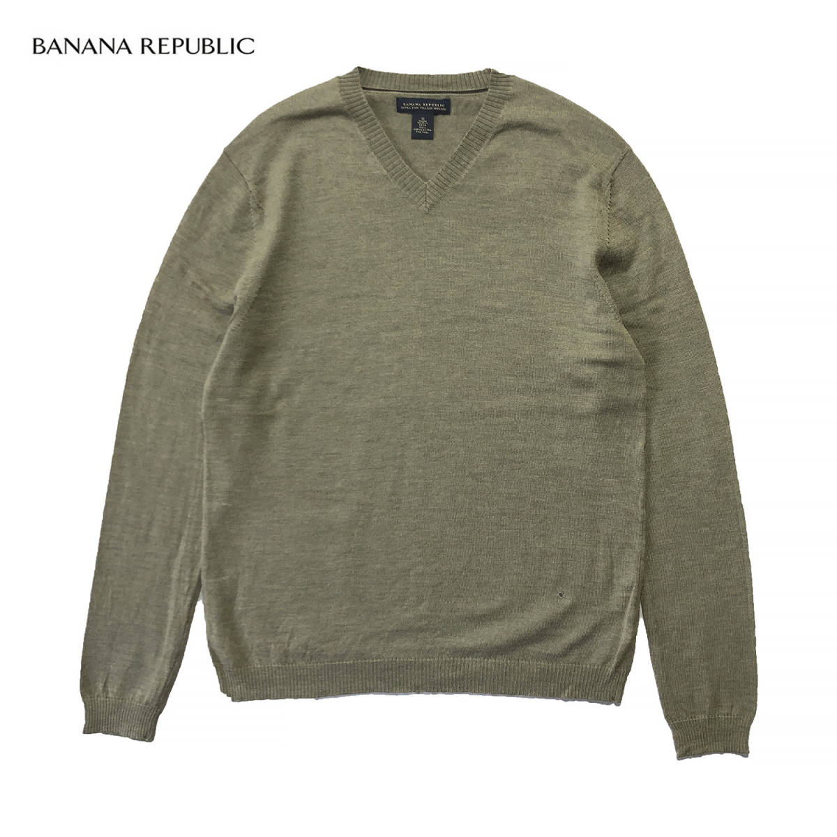 【期間限定SALE】USA古着 バナナリパブリック メリノウールニット Vネック セーター メンズM バナリパ シンプル カジュアル 古着卸 BJ0025拍卖
