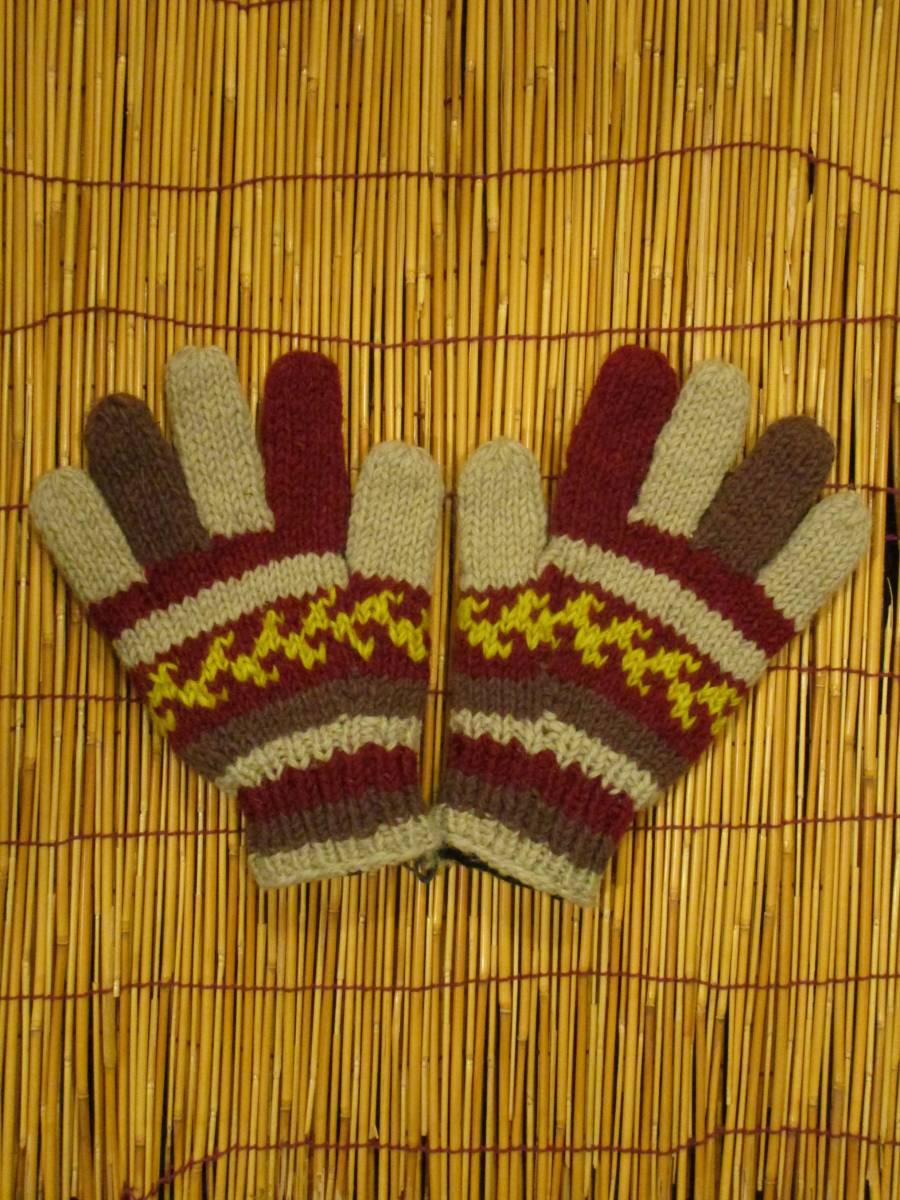 ①新品*男女兼用*暖かウール素材*グローブ*手編み手袋拍卖