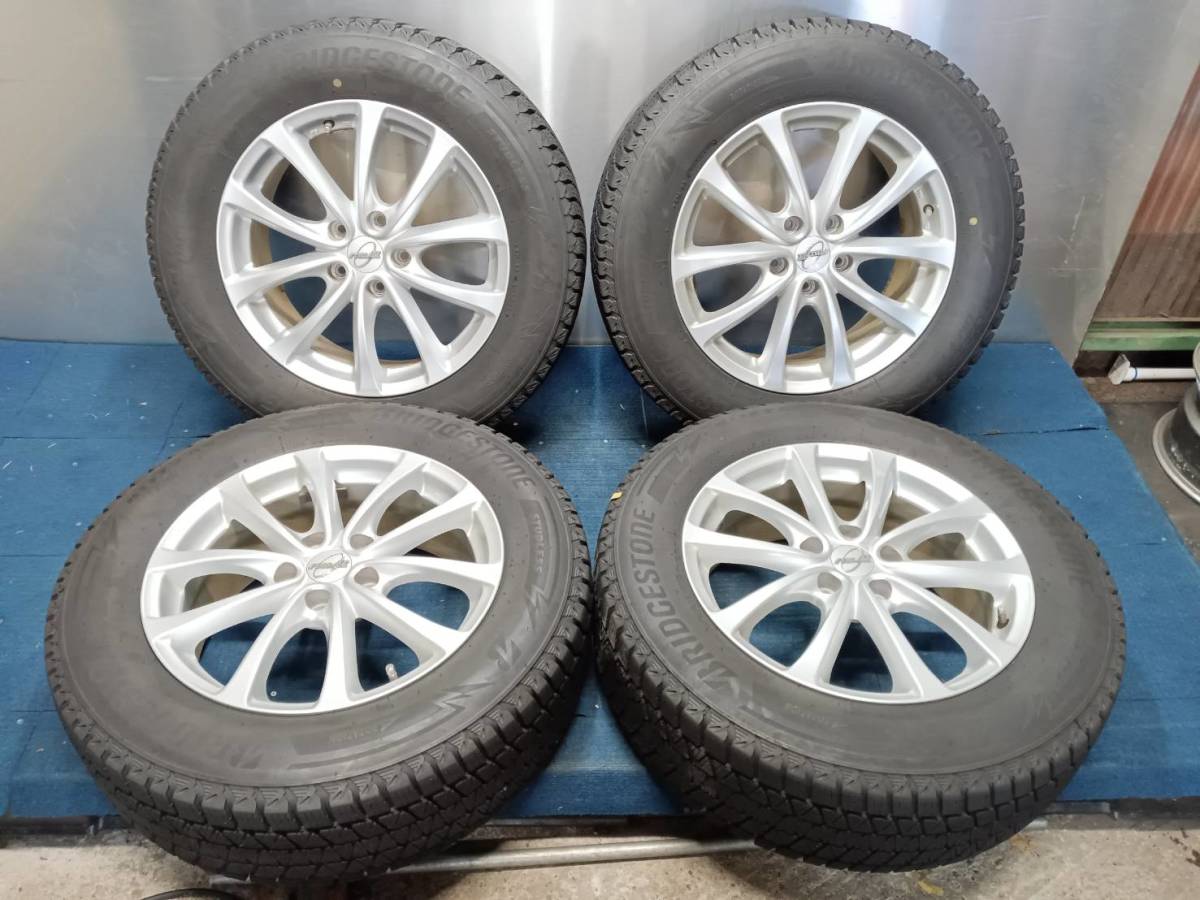 ★8-8.5分山★20年製★ ブリヂストン DM-V3 225/65R17 社外ホイール 17×7J +48 5H-114.3 4本セット RAV4・エクストレイル等 A1371拍卖