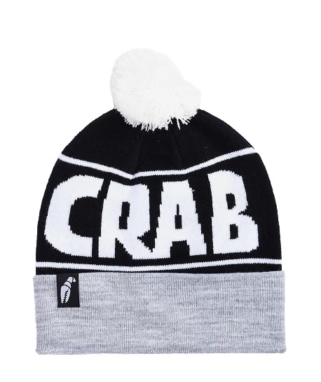 Crab Grab Pom Beanie Grey Blackビーニー 拍卖