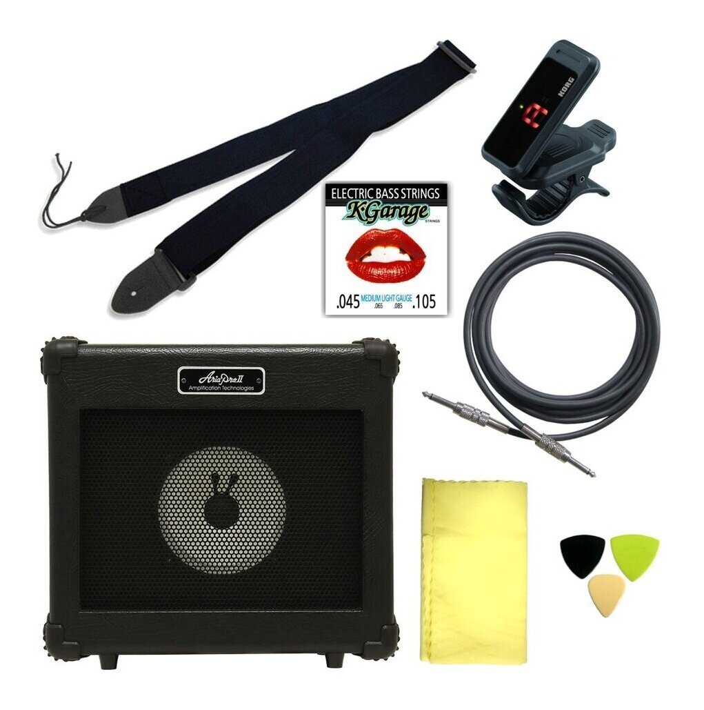 即決◆新品エレキベース用アクセサリー定番7点セット/ARIAアンプ拍卖
