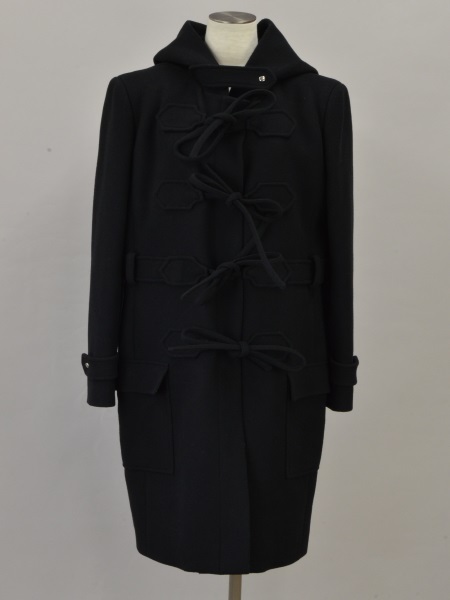 バレンシアガ BALENCIAGA リボン ダッフルコート ハンガー・カバー付き 40サイズ 436003 ブラック レディース su_p e_u F-YA613拍卖