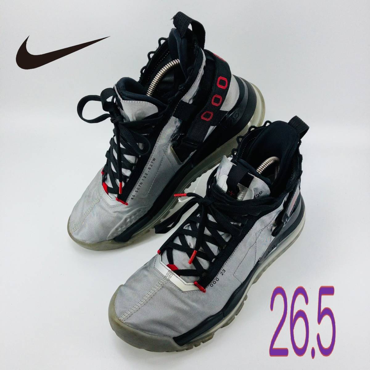 【Cランク】【現状品】【エアクッション良好】【洗濯除菌済】NIKE JORDAN JORDAN PROTO-MAX 720 (BQ6623-002) 26.5 US8.5拍卖