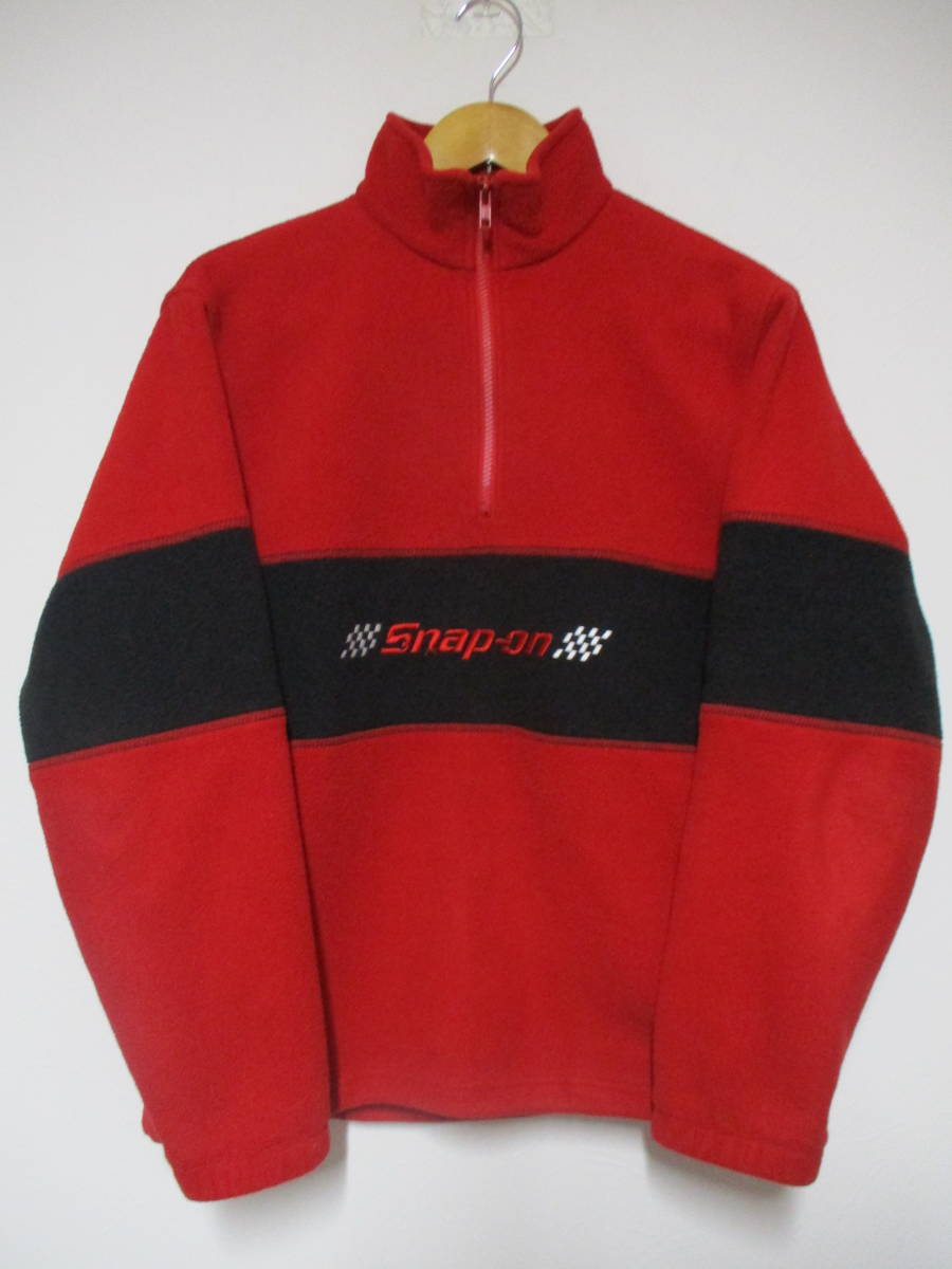90's USA製 スナップオン 刺繍ロゴ プルオーバーフリース Sサイズ拍卖