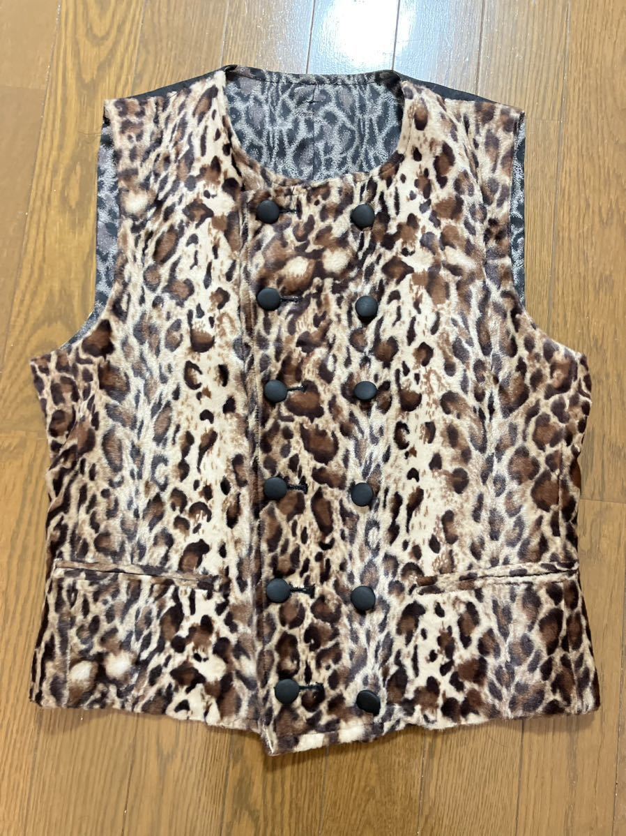 Roen ナポレオンジレ ベスト 豹柄 起毛拍卖