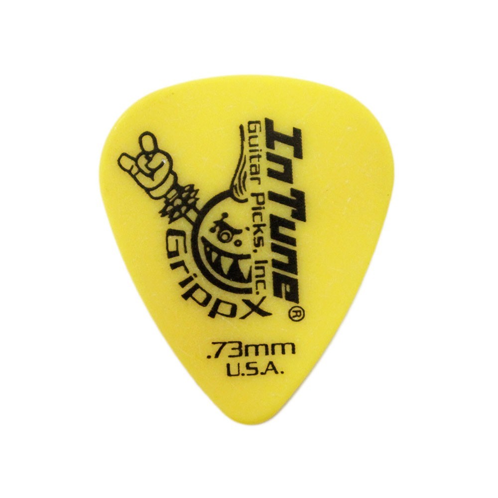 ギターピック 12枚 セット イン・チューン・ギターピック 0.73mm DGP1-C73 GrippX-X Yellow In Tune Guitar Picks拍卖