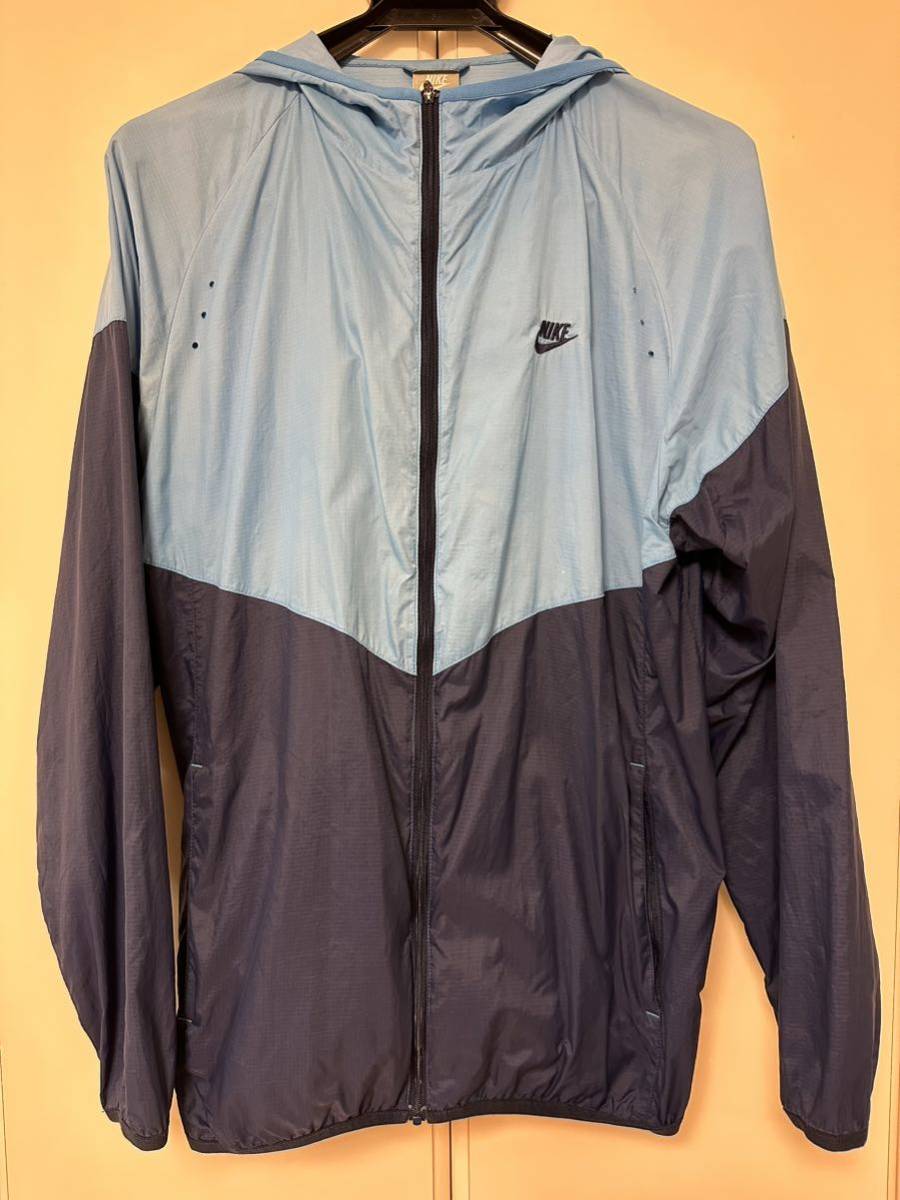 ナイキ NIKE ナイロン フードジャンパー メンズ ブルー系拍卖