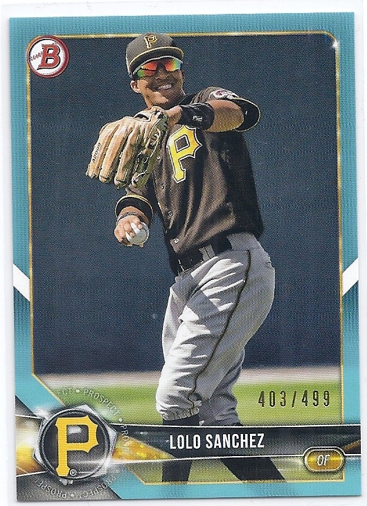 2018 Bowman Draft Lolo Sanchez Light Blue /499拍卖