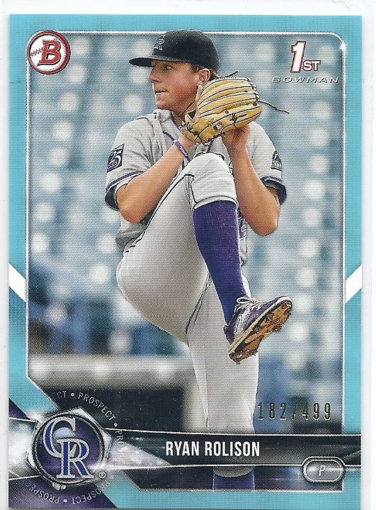 2018 Bowman Draft Ryan Rolison Light Blue /499拍卖