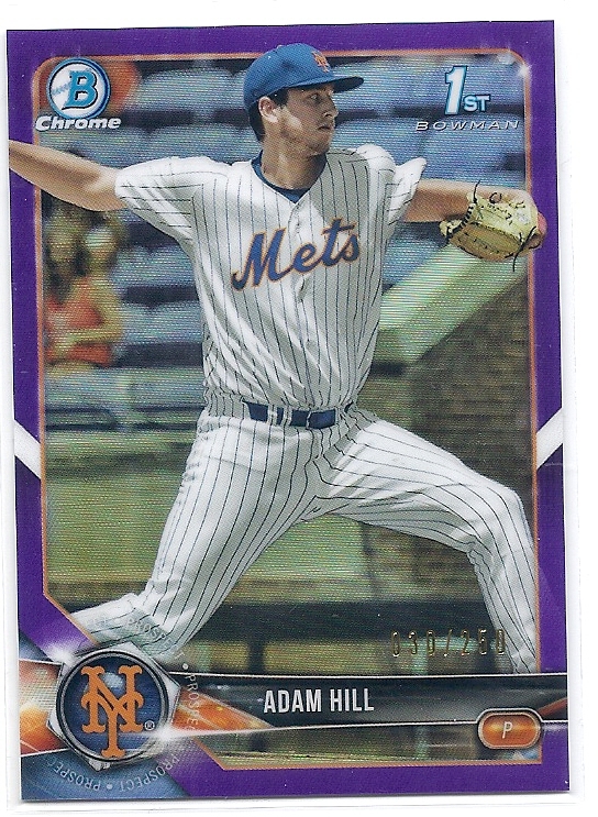 2018 Bowman Chrome Draft Adam Hill Purple Refractor /250拍卖
