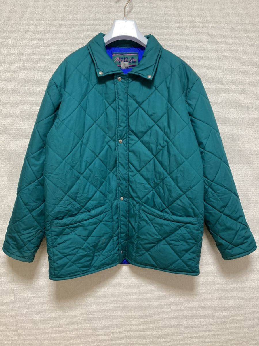 80's ヨーロッパヴィンテージ フィラ FILA Magic LINE 中綿入り キルティングジャケット コート メンズL Thermore コート 中綿 緑拍卖