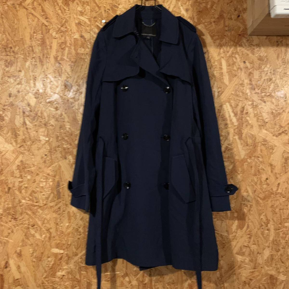 美品 BANANA REPUBLIC トレンチコート ネイビー コート アウター レディースコート 上着 2494拍卖