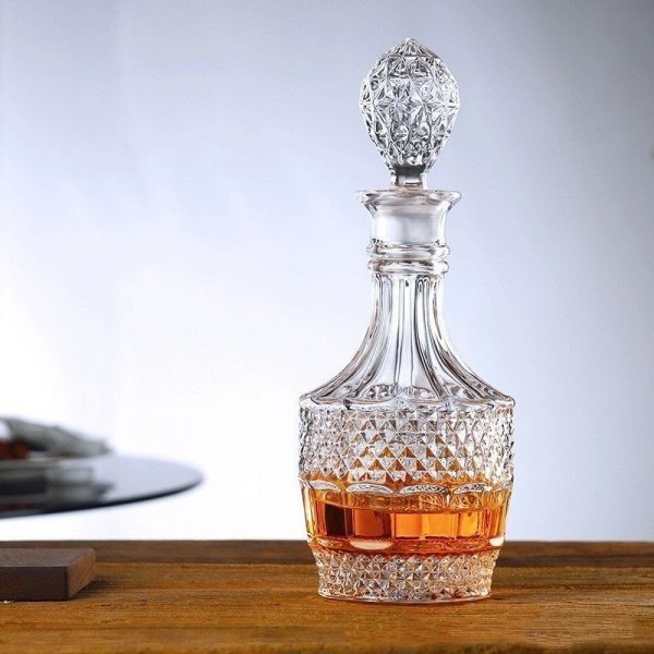 750ml ウイスキーデカンタ 酒デキャンタ ヴィンテージ風 ワイン 鉛フリー デカンタ ガラスデカンタ クリスタルデカンタ拍卖