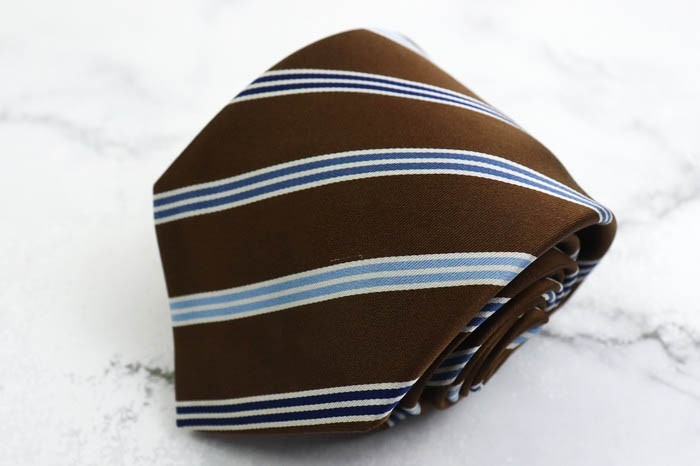 チャールズヒル シルク ストライプ柄 ブランド ネクタイ メンズ ブラウン Charles Hill拍卖