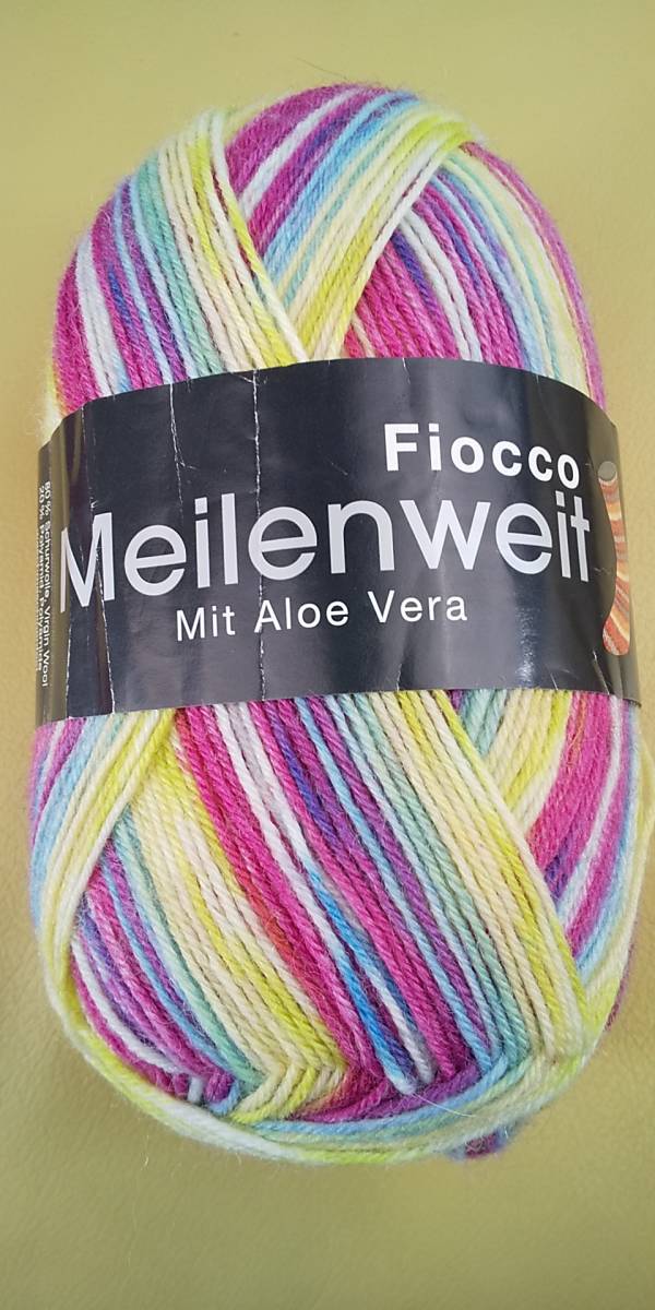 ★ 毛糸 LANA GROSSA ラナグロッサ Meilenweit メイランバイト Fiocco #7848 4ply/4本撚り イタリア製 ソックヤーン 靴下 ★拍卖