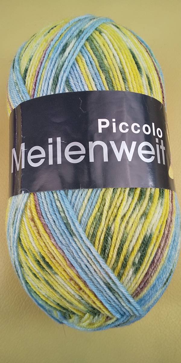★ 毛糸 LANA GROSSA ラナグロッサ Meilenweit メイランバイト Piccolo #4414 4ply/4本撚り イタリア製 ソックヤーン 靴下 ★拍卖