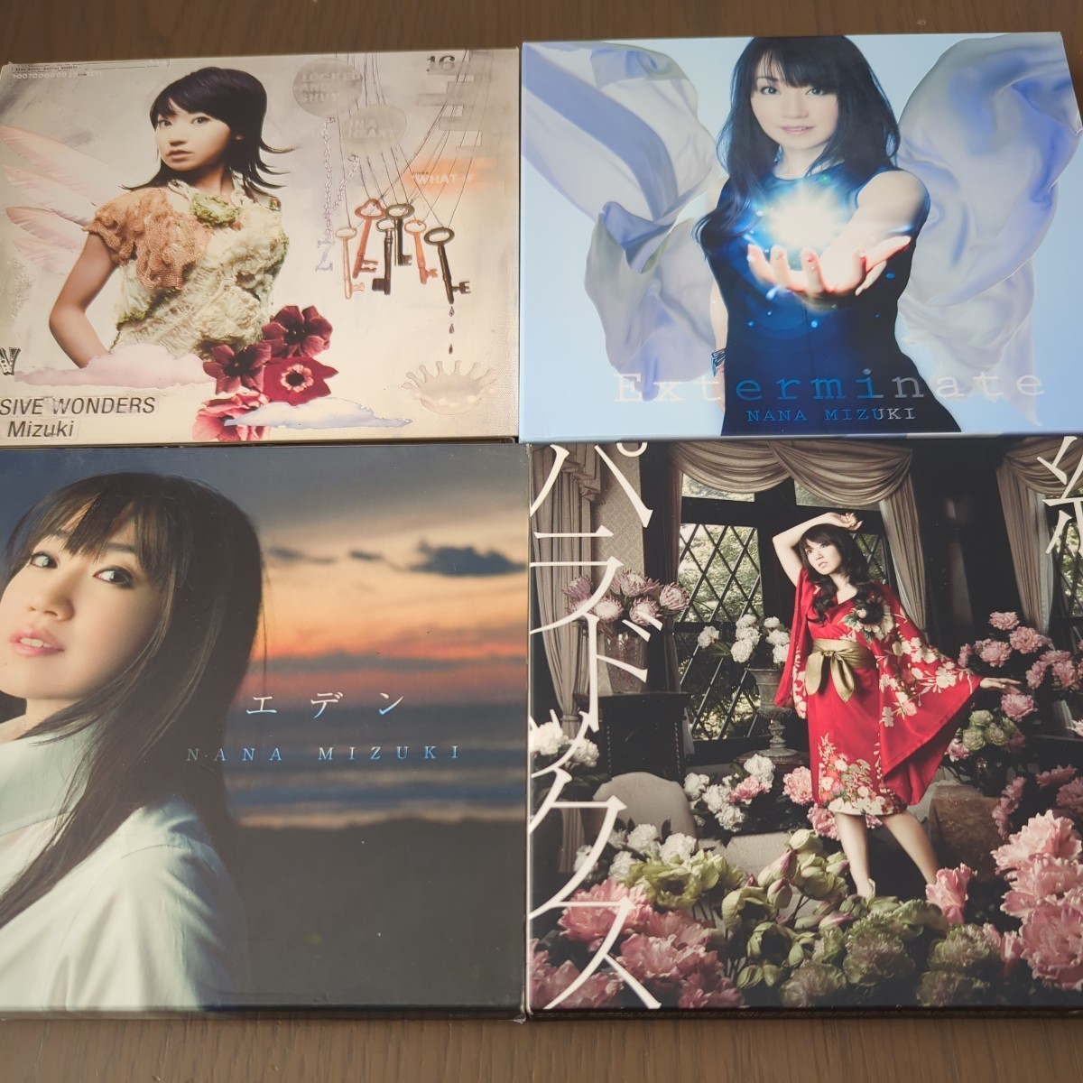【送料込み】水樹奈々『MASSIVE WONDERS』『Exterminate』『エデン』『純潔パラドックス』4枚セット拍卖
