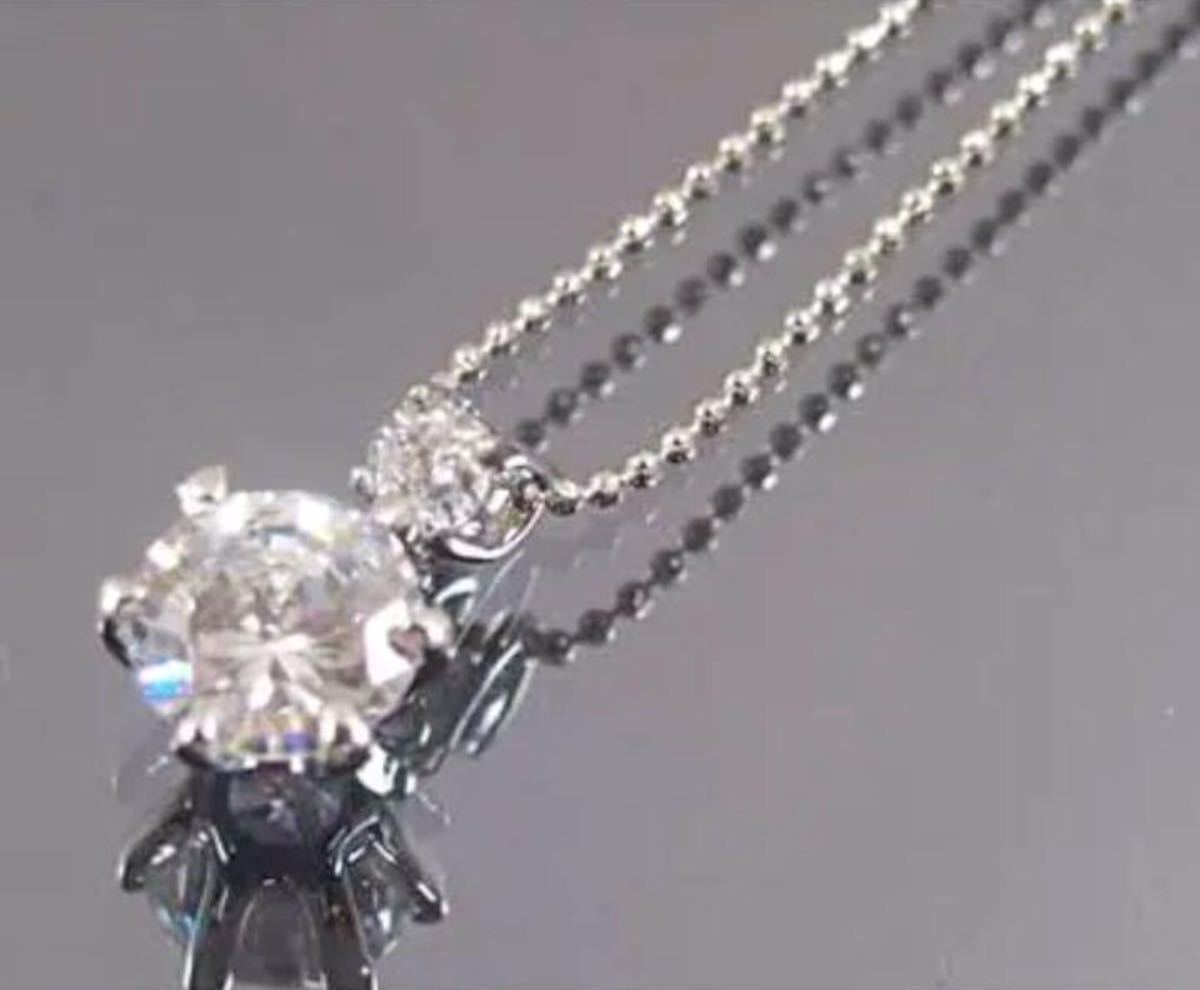 CZダイヤ使用 大粒&小粒ラウンドCZネックレス拍卖