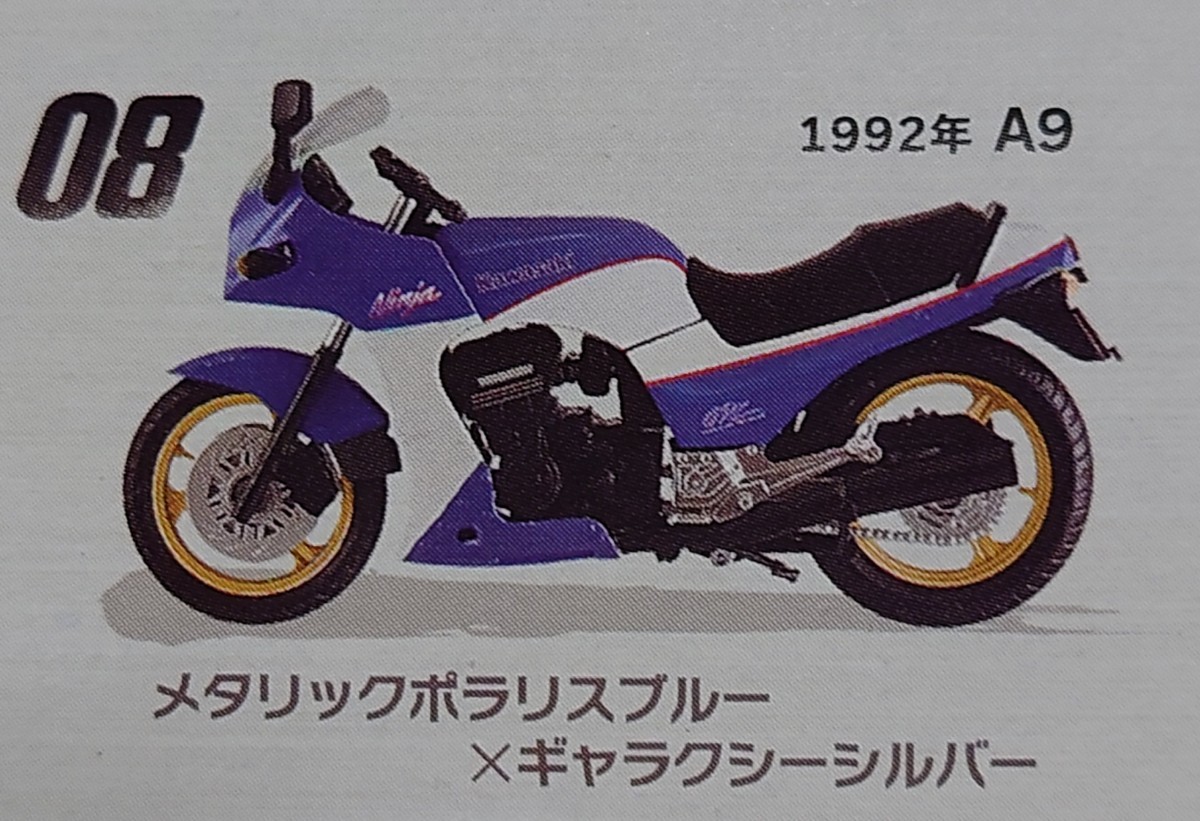 カワサキGPZ900R【08:1992年A9】検索:エフトイズF-toysヴィンテージバイクキットvol.9KAWASAKIメタリックポラリスブルー×ギャラクシーシル拍卖