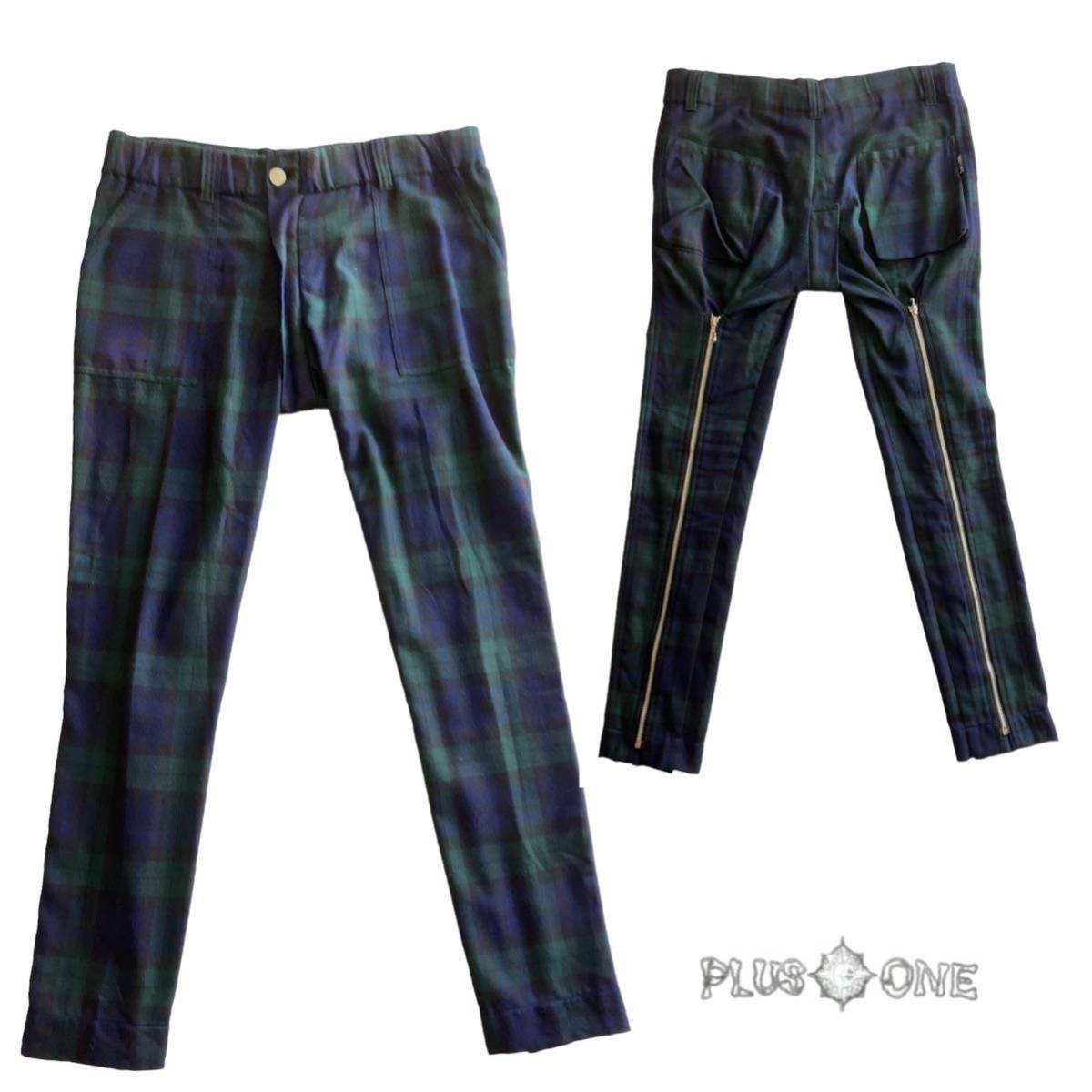 【SUPER LOVERS/LOVER'S ROCK】ジップデザイン タータンチェック パンツ/スーパーラヴァーズ/ラヴァーズロック/PUNK/y2k拍卖