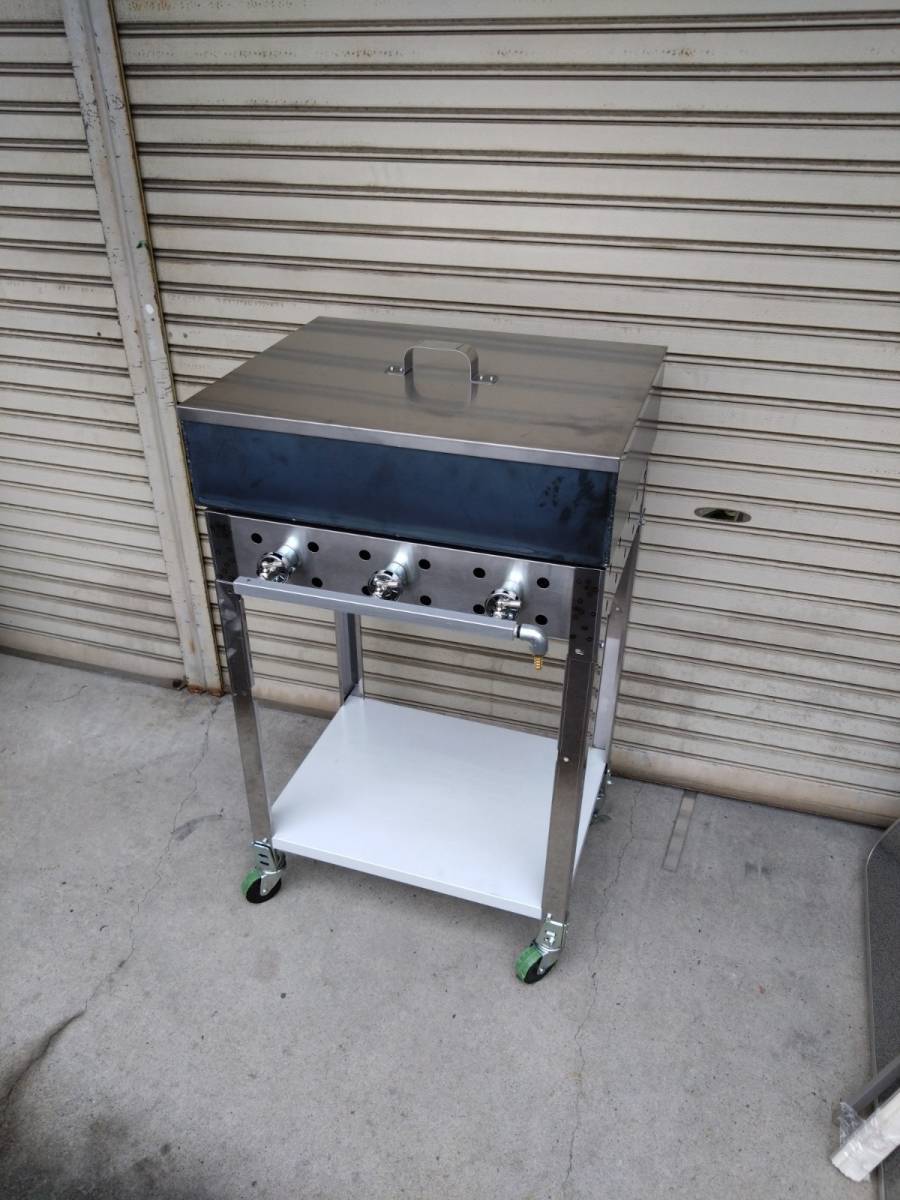 石やきいも窯 ★ 鉄釜+ガスグリラー+専用台セット 焼き芋機 焼きとうもろこしリンゴ 遠赤外線 ケータリング 学園文化祭り 年越し 餅つき拍卖
