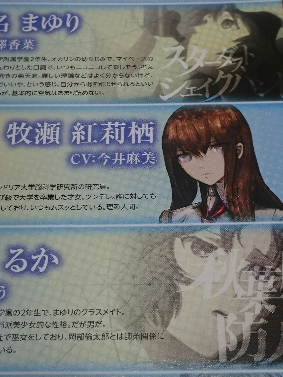 シュタインズ・ゲート Steins Gate パチンコ ガイドブック 小冊子 遊技カタログ 新品 牧瀬紅莉栖 漆原るか 椎名まゆり拍卖