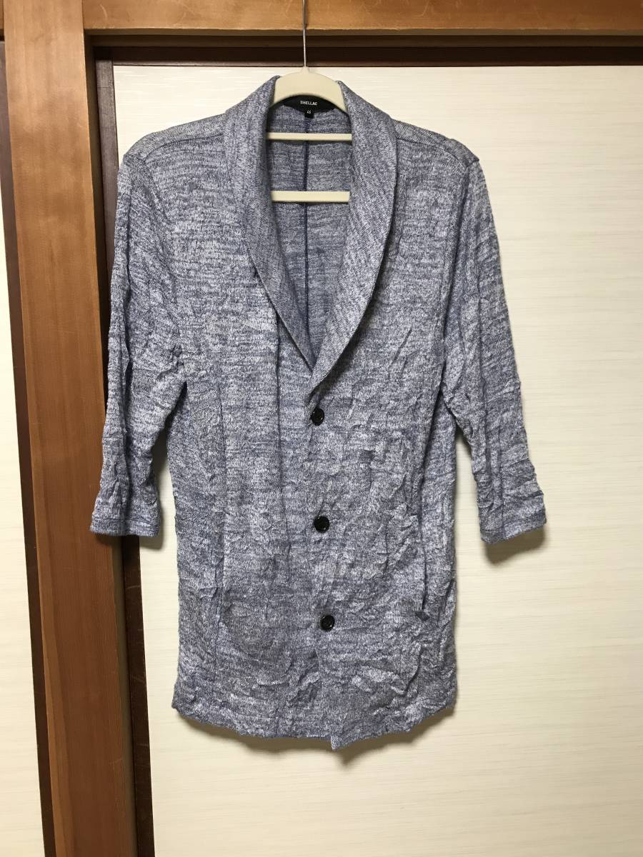 46★水色★美品★シェラック カーディガン shellac ニット ブルー 青拍卖