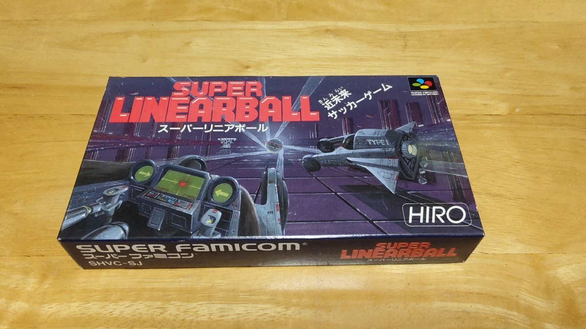 ★SFC「スーパーリニアボール(SUPER LINEARBALL)」箱・取説・ハガキ付き/HIRO/スーパーファミコン/SPT/サッカー/レトロゲーム★拍卖