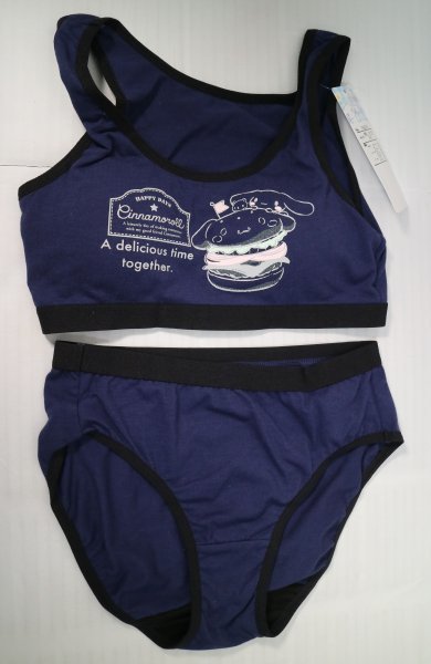 16 01186 ☆ スポーツブラ ハーフトップブラセット ガールズ ネイビー 150【アウトレット品】拍卖