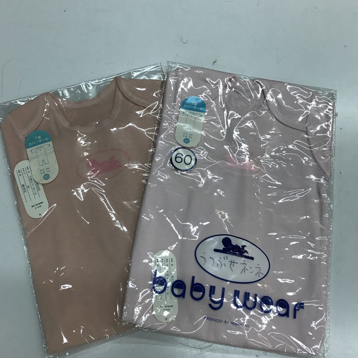 【新品 訳あり】定価6600円 2枚セット 60 ベビー カバーオール ピンク系 女の子 赤ちゃん拍卖