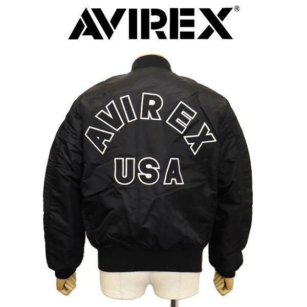 AVIREX (アヴィレックス) 2952013 MA-1 COMMERCIAL LOGO コマーシャル ロゴ フライトジャケット 5952036 010BLACK XXL拍卖