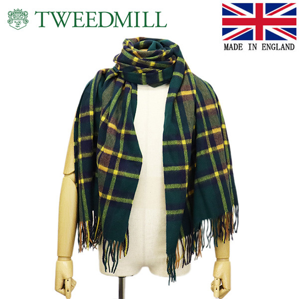 TWEEDMILL (ツイードミル) 70-190 Lambswool Knee Rug ラムウール ブランケット ストール マフラー 70x190 TWM006 CheckCopper拍卖