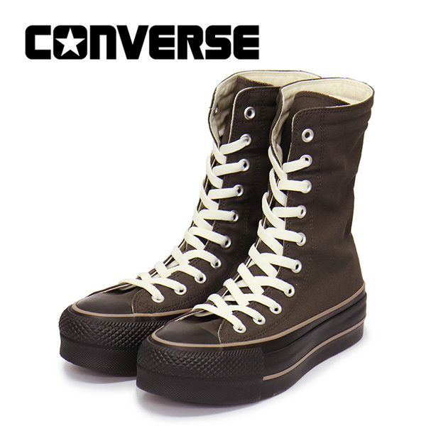 CONVERSE (コンバース) 31310211 オールスター R リフテッド ニーハイ ブラウン/ブラック CV100 US5.5-24.5cm拍卖