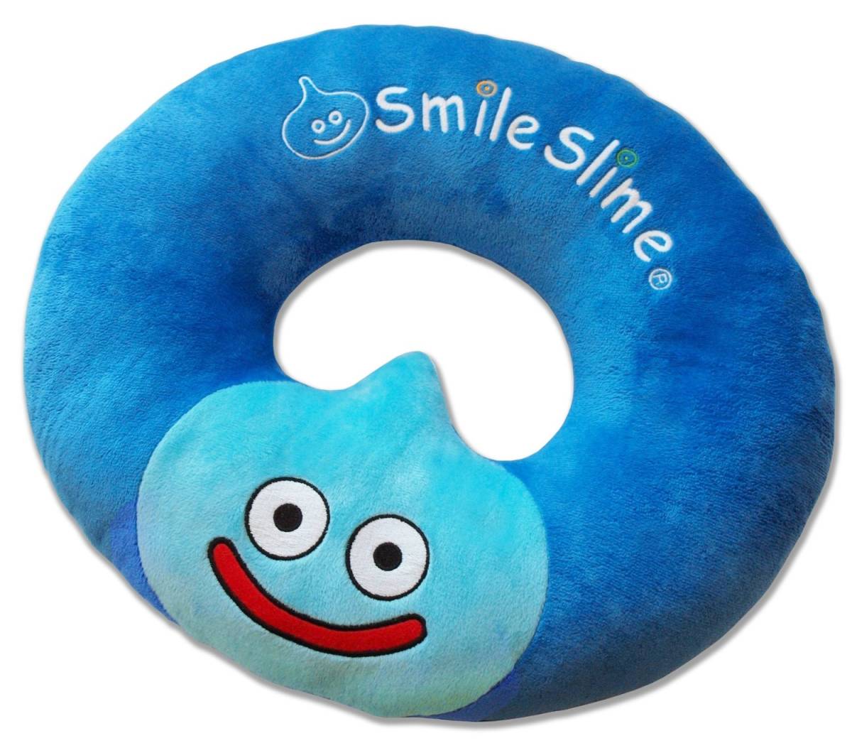 匿名送料無料★スライムのドーナツ型円座クッション【 直径34センチ 】Smile Slime ぬいぐるみ生地 ドラゴンクエスト 未使用 SQEX 即決!拍卖