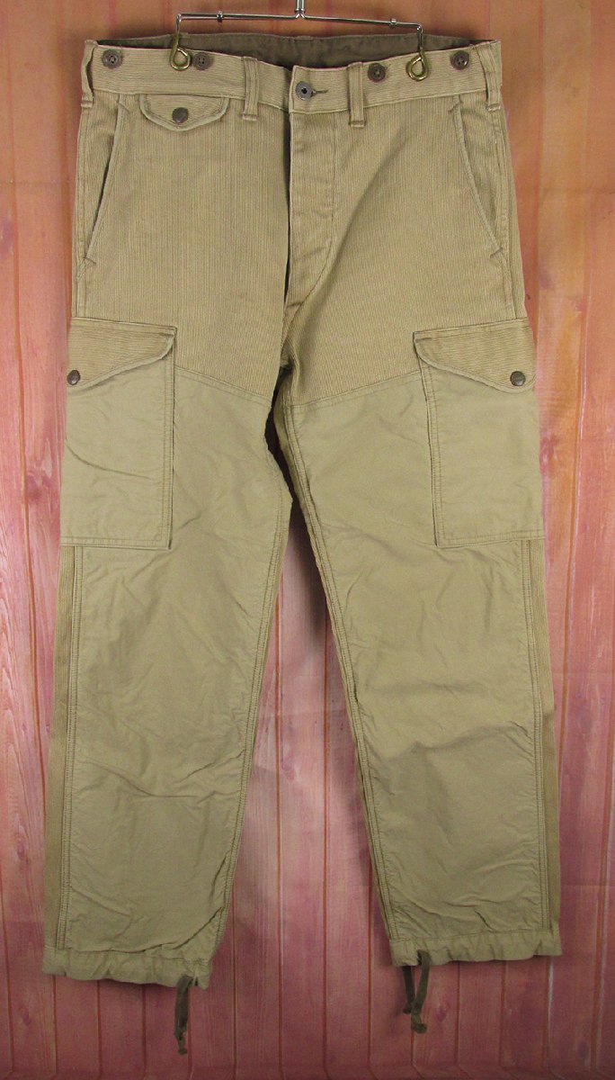 LFP17647 RRL ダブルアールエル ジャングルクロス ハンティング トラウザー カーゴパンツ カーキ系 W30 美品拍卖