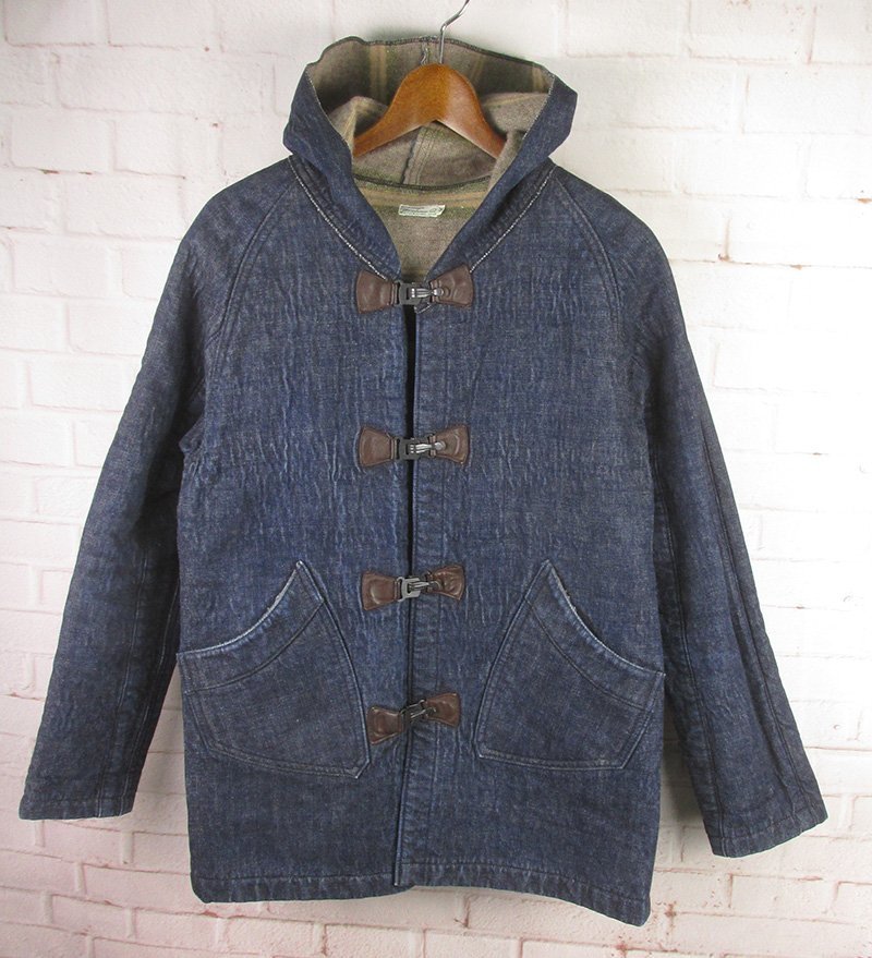 MAJ19840 WAREHOUSE ウエアハウス ダックディガー 2081 BONDING DENIM FOOTBALL COAT デニム コート 36拍卖