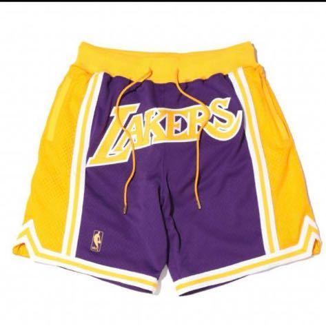 ミッチェルアンドネス ジャストドン ロサンゼルス・レイカーズ ショートパンツ sizeM拍卖