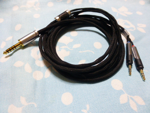 audio-technica ATH R70X 用 ロック機構付 MOGAMI 2944 4.4mm5極 高品質ver 300cm かなり長め スプリッター オーディオテクニカ ( 変更可拍卖