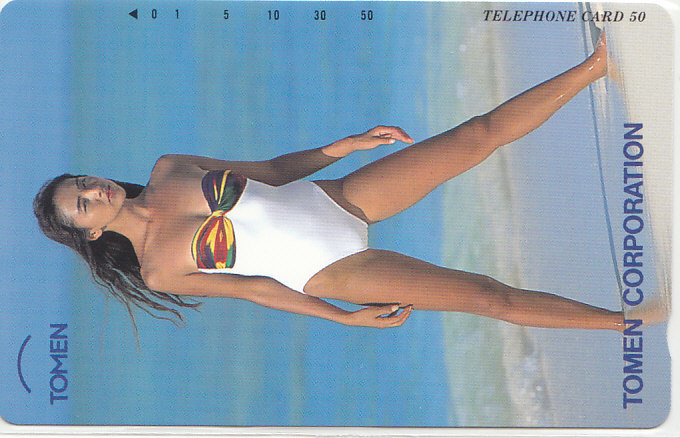 モデル名不詳 トーメン/ハイレグ水着 【テレカ】 G.12.18+ ★送料最安60円~拍卖