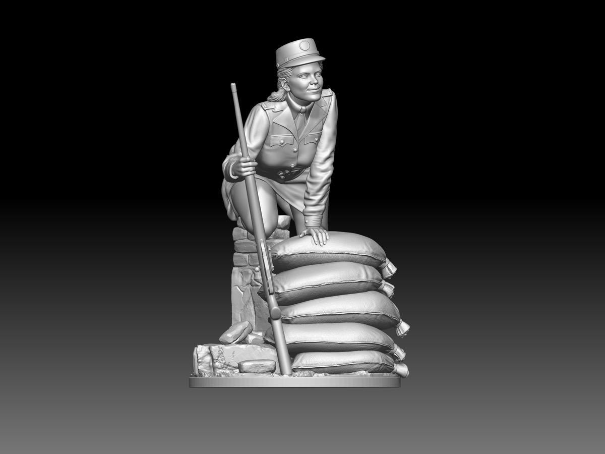 1/72レジンキット 未塗装 アメリカ軍 女性 兵士フィギュア 1体 A【同梱可能】231210拍卖