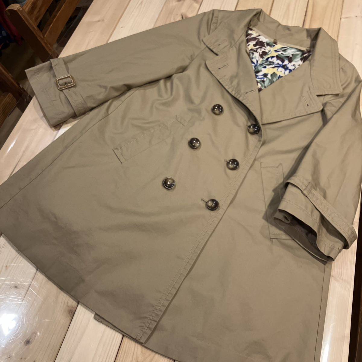 abahouse アバハウス Rouge vif la cle ルージュ・ヴィフ ラクレ ladies レディース トレンチコート size:36(S) collar:ベージュ拍卖