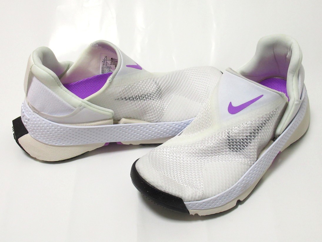 NIKE WMNS GO FLYEASE 白 紫 25㎝ ナイキ ウィメンズ ゴー フライイーズ レディース スリッポン ホワイト DR5540-104拍卖
