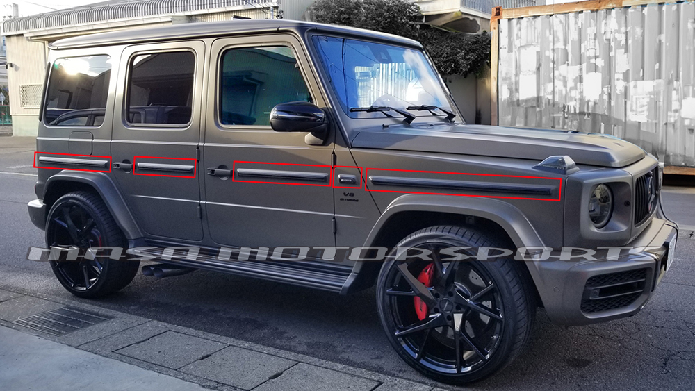メルセデスベンツGクラス G-class W463A W463 ゲレンデ AMG ドアモールカーボンプロテクションフィルム10p 外装パーツ PPF ドレスアップ拍卖